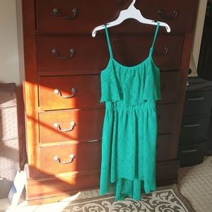 High-low, Green dress